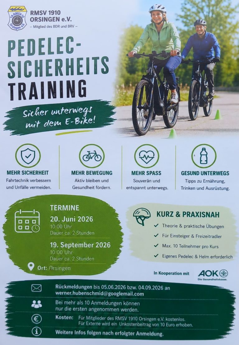 Pedelec Fahrsicherheitstraining